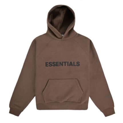 Essentials Logo Brown Hoodie