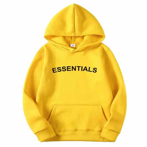 Essentials Fear Of God Casual Pullover Hoodie Yellow
