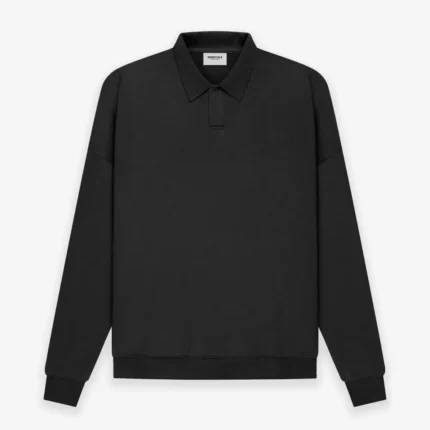 ESSENTIALS Fear of God SS23 Drop 2 Long Sleeve Polo T-Shirt - Black