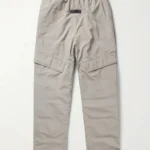 ESSENTIALS Fear of God Logo Appliqued Shell Trousers - Desert Taupe