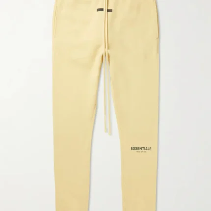 MR Porter x Essentials Fear of God Logo Print Jersey Sweatpants - Cream