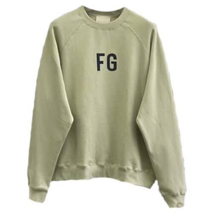 Essentials Fear Of God 3M Reflective Long Sleeve FG Tee – Military Green